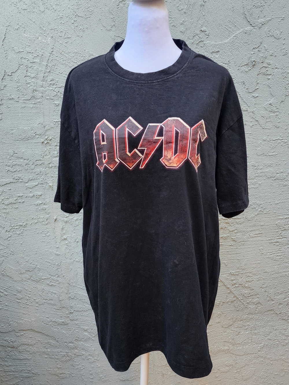 AC/DC.com Vintage Style Black Graphic Tee T-Shirt Large